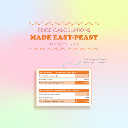 Price Calculator (USD) for Artists & Designers | Excel Sheet