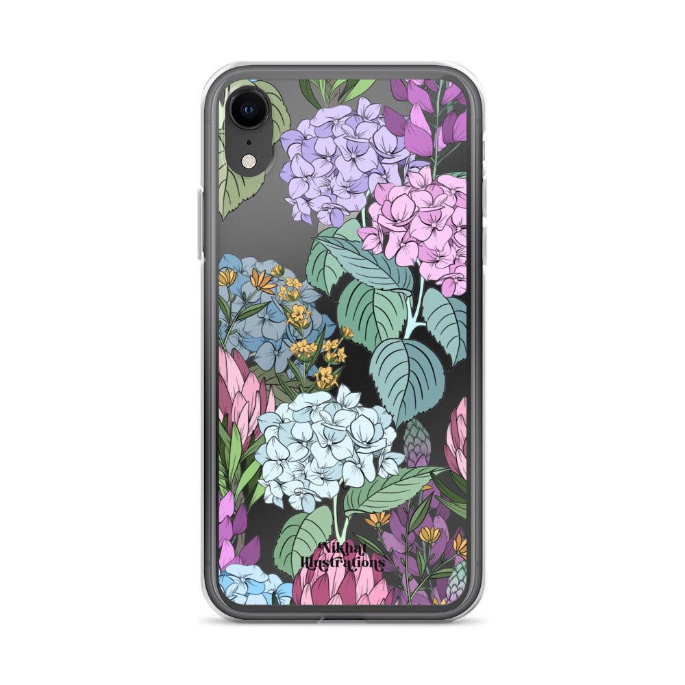 Purple Blooms | Clear Case for iPhone®