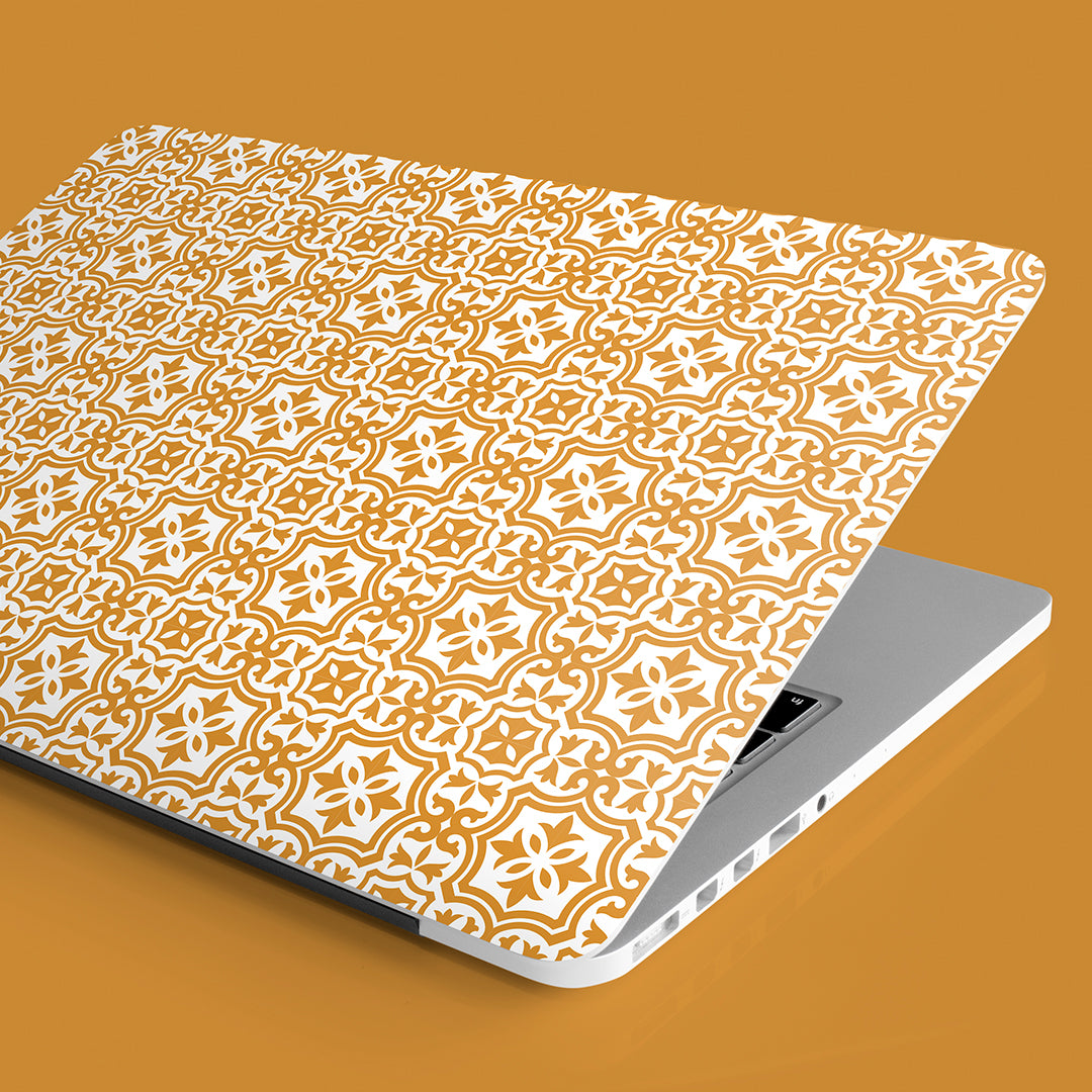 Moroccan Tile Laptop Skin | Yellow