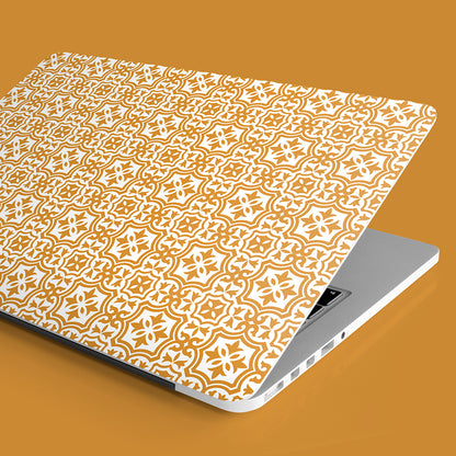 Moroccan Tile Laptop Skin | Yellow