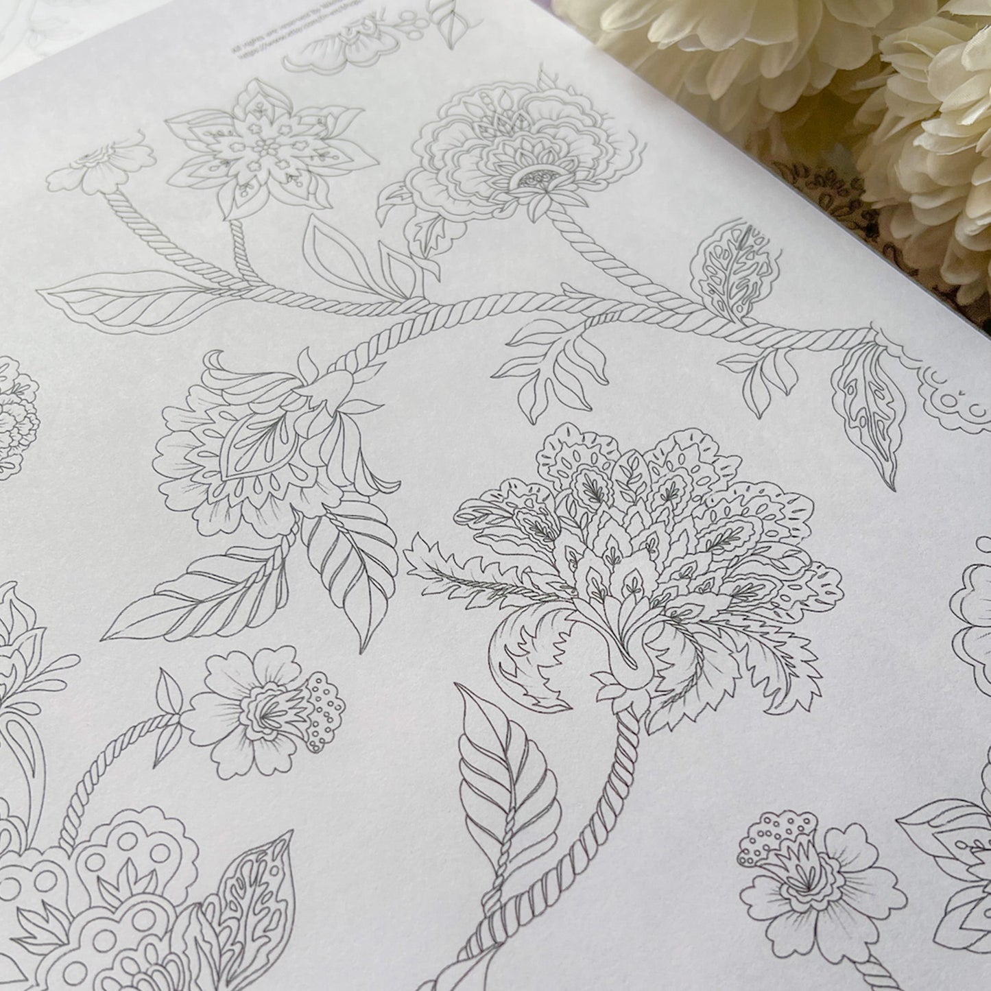 Indian Chintz | PDF Adult Coloring Page | Instant Download