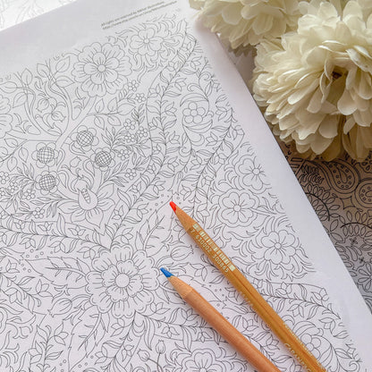 Intricate Florals | PDF Adult Coloring Page | Instant Download